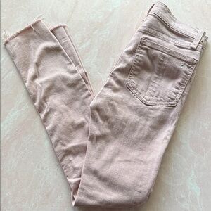 Rag & Bone High Rise Skinny Jeans in Blush Twill Size 25